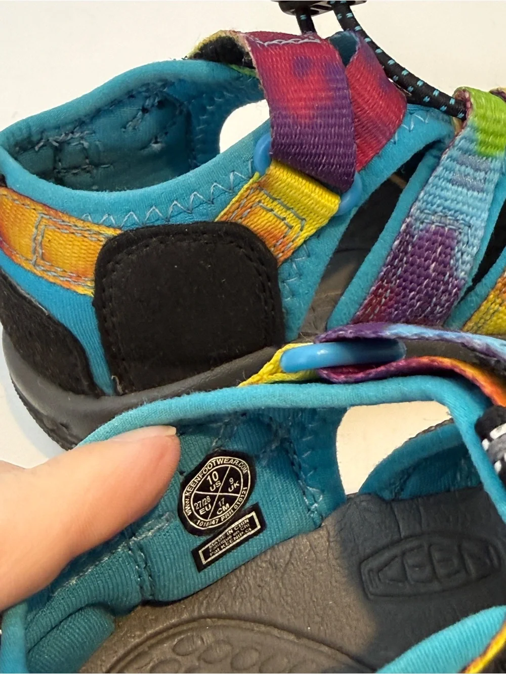 KEEN Newport H2 Kids Size 10 Rainbow Tie Dye Water Hiking Sandals